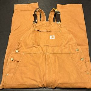 Men’s Carhartt LOOSE FIT FIRM DUCK INSULATED BIB OVERALL LARGE